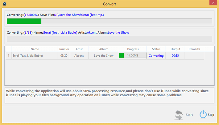 Converting protected Songs to MP3