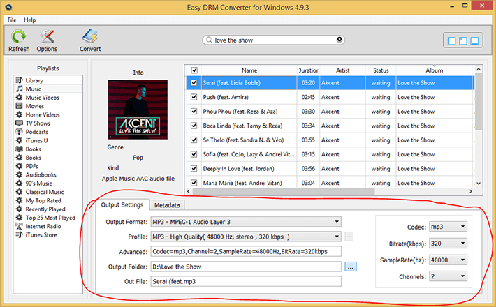 Output to MP3 Format