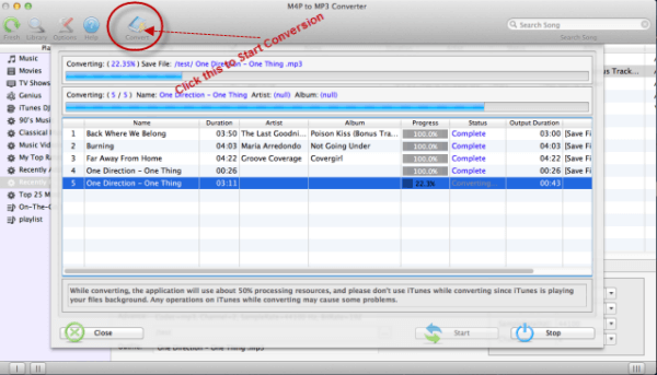 Start Converting iTunes Music
