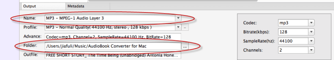 Set output format