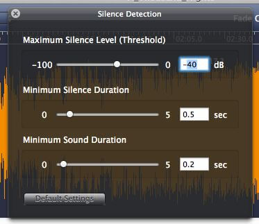 Silence Detection Settings